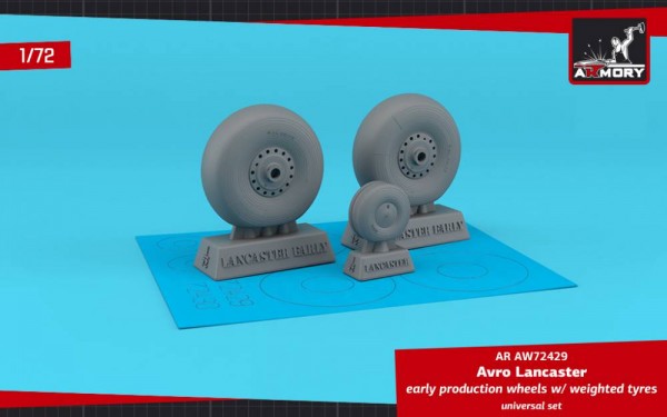 AR AW72429   Avro Lancaster wheels early type w/ weighted tyres (1/72) (thumb81085)
